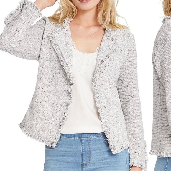 NIC+ZOE Fringe Mix Knit Jacket - Picture 1 of 7